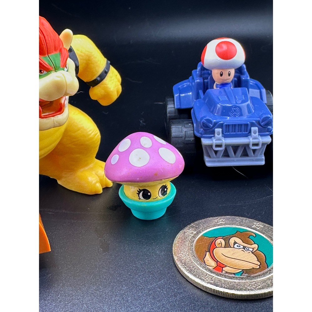 Super Mario Bros Toy Lot Bowser Toad Kart Green Mushroom Goomba Luigi Nintendo - Picture 5 of 8